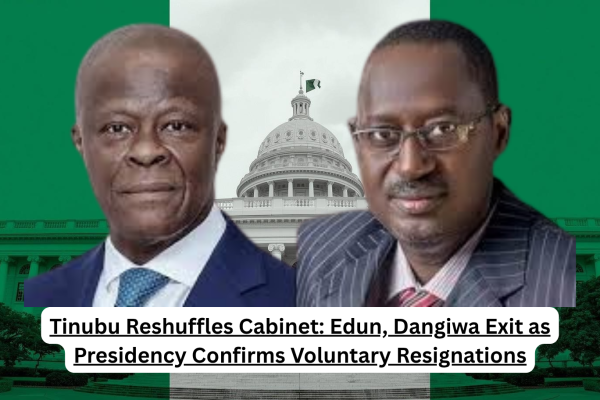 Former Finance Minister Wale Edun or Housing Minister Musa Dangiwa following their voluntary resignations from Tinubu's cabinet