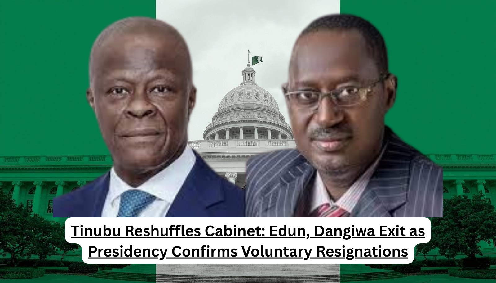 Former Finance Minister Wale Edun or Housing Minister Musa Dangiwa following their voluntary resignations from Tinubu's cabinet
