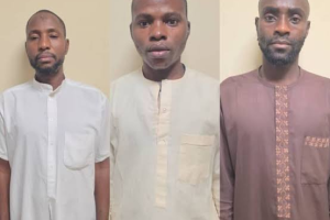 Three men arraigned in a Federal High Court over terrorism charges linked to the abduction of schoolchildren and teachers in Oyo State, Nigeria.